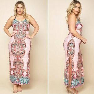 Plus size maxi with rhinestone embellishments